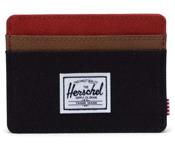 Herschel Charlie RFID Wallet #10360-04968(Black/Saddle/Ketchup)