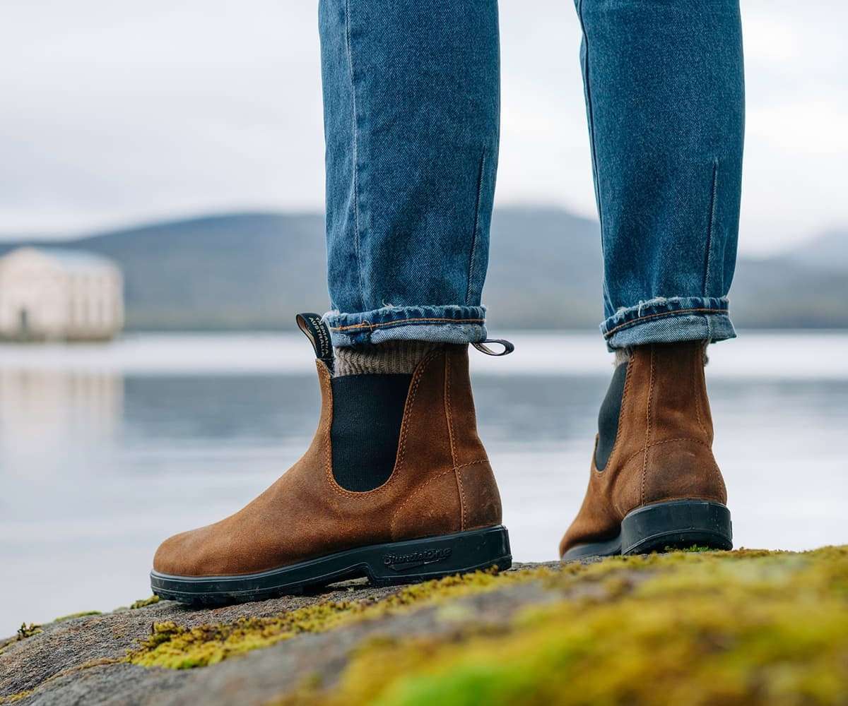blundstone blue suede