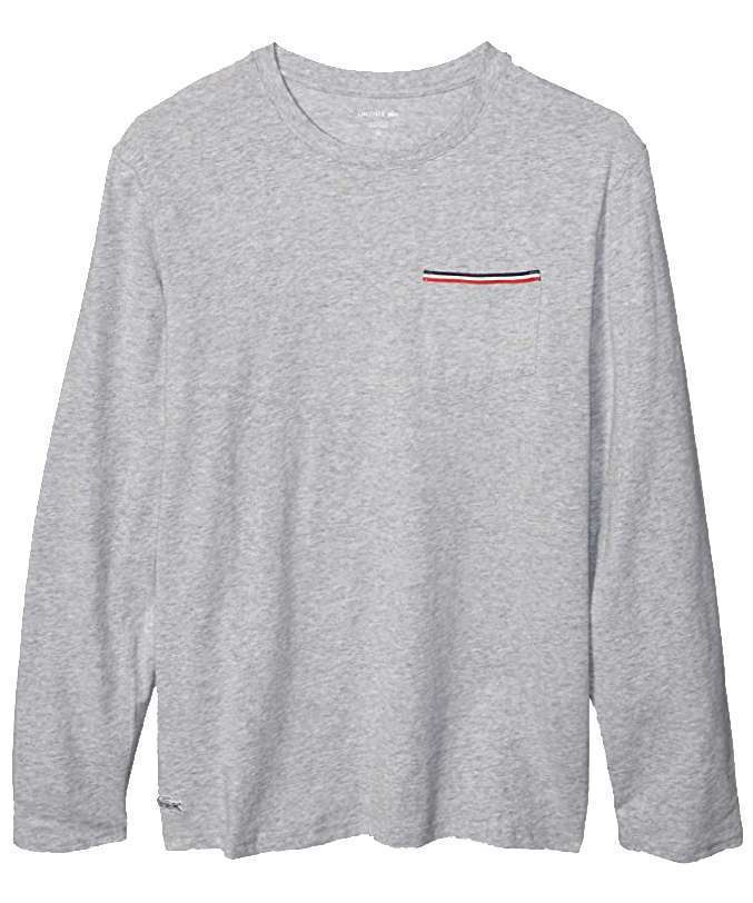 Tシャツ・カットソー Lacoste Men's Crew Neck Long Sleeve Tee Grey TH3662-CCA Lacoste Men's Long Sleeve Crew Neck Jersey T-Shirt - Macy's
