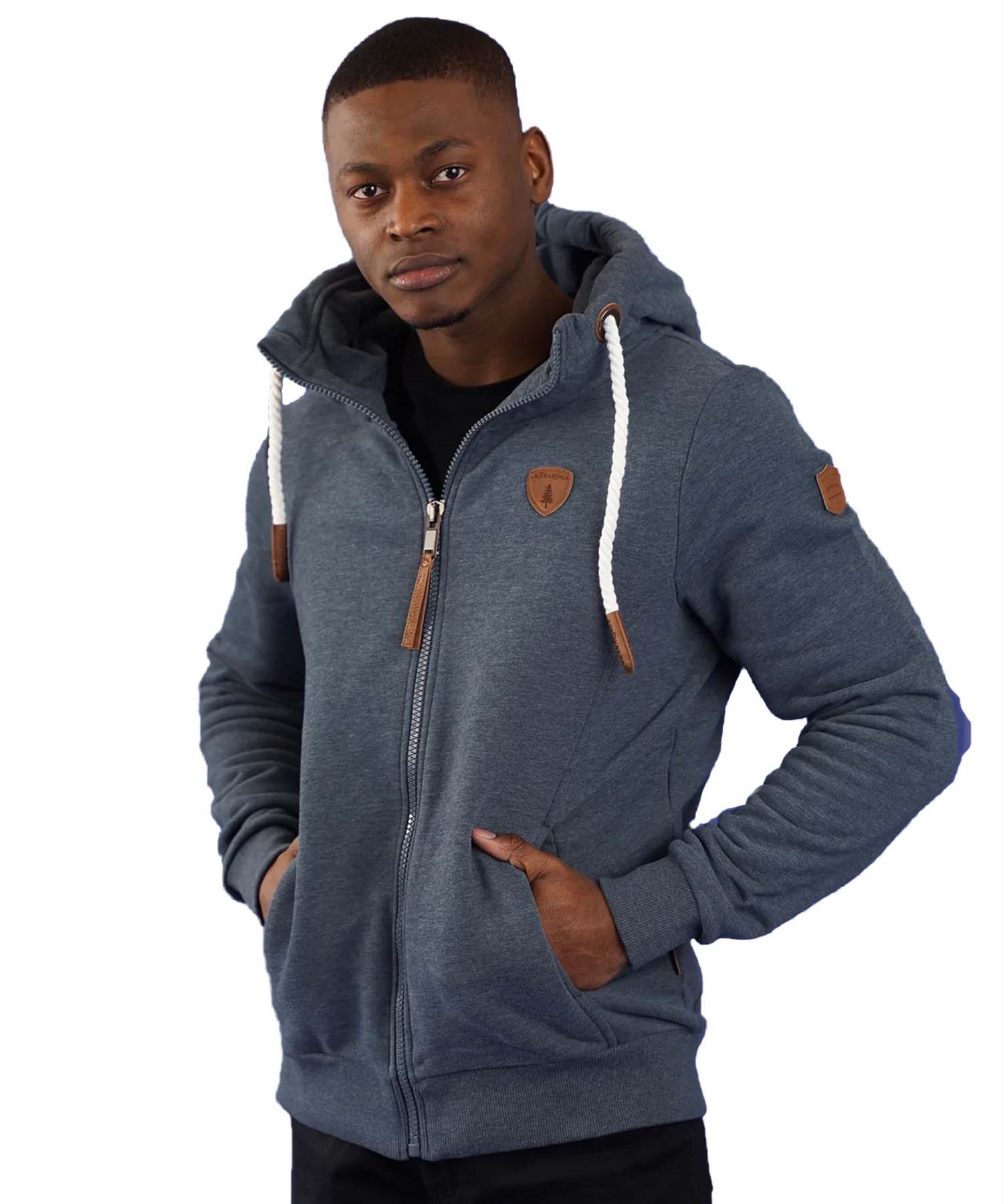 Wanakome Men's Zeus Zip Hoodie - Dark Heather Gray – runnwalk